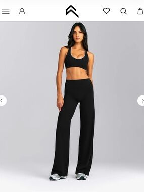 Oner Active Wide-Leg High-Rise Pants — Black Soft Motion legging